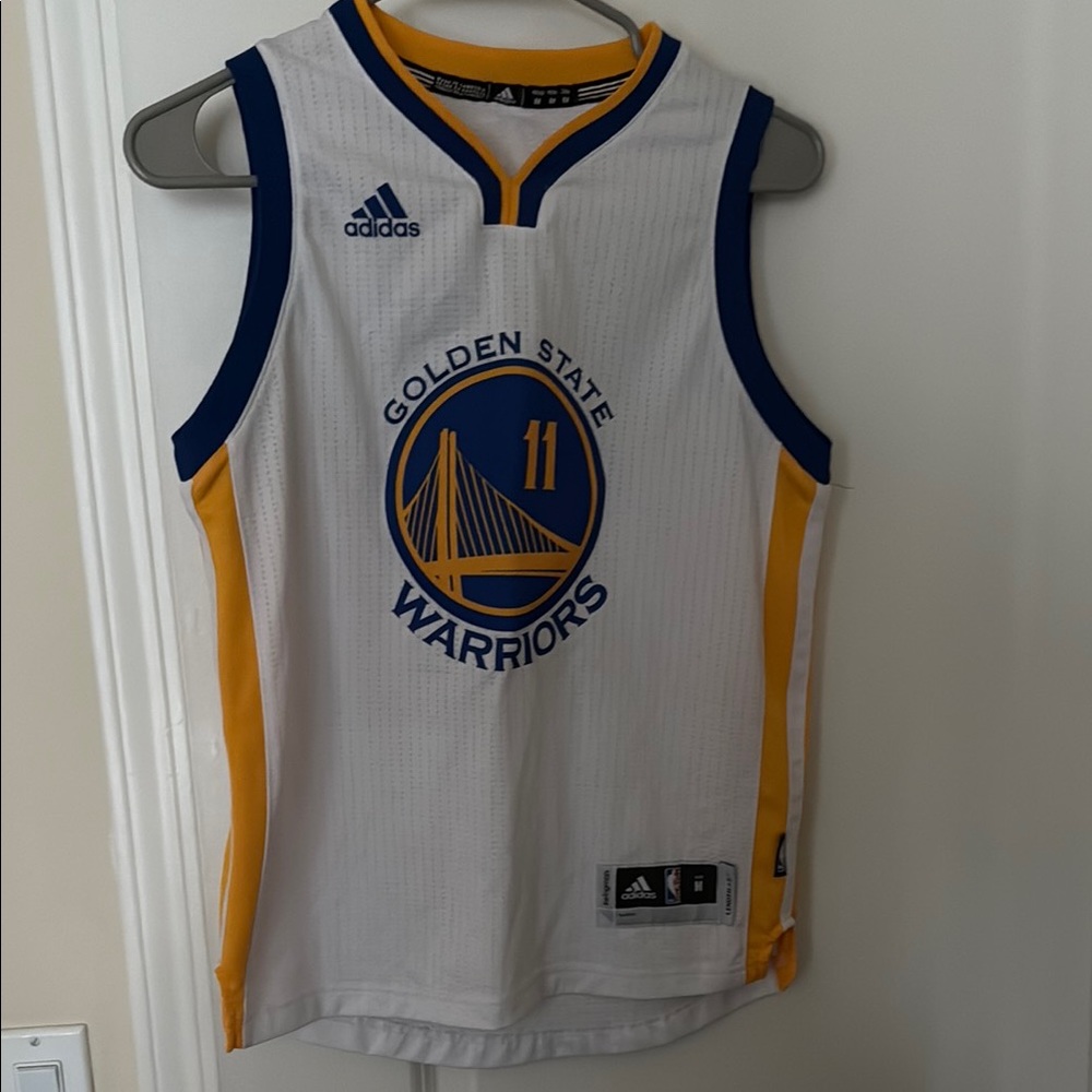 Adidas White and Blue Golden State Warriors Jersey